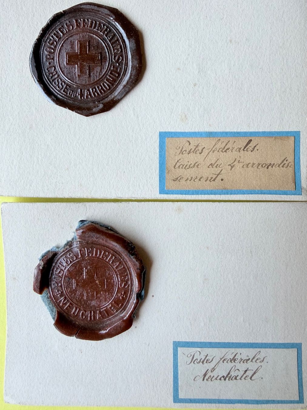 Tous les timbres: NEUCHÂTEL - POSTES FÉDÉRALES - 2X Cachets 19ème Siècle – Neuf (Voir description) à LE LIGNON par Katanaion