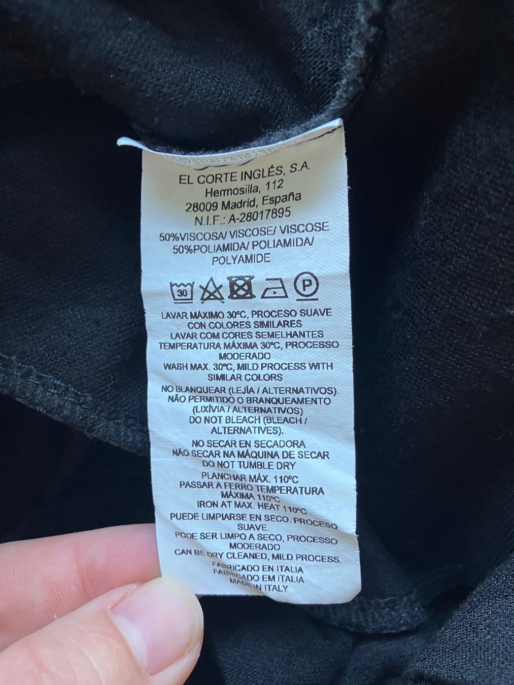 Pantaloni: Schwarze Sommerhose, 38 mit Stoffgürtel – Usato da Bachenbülach venduto da jul_bsw9 2