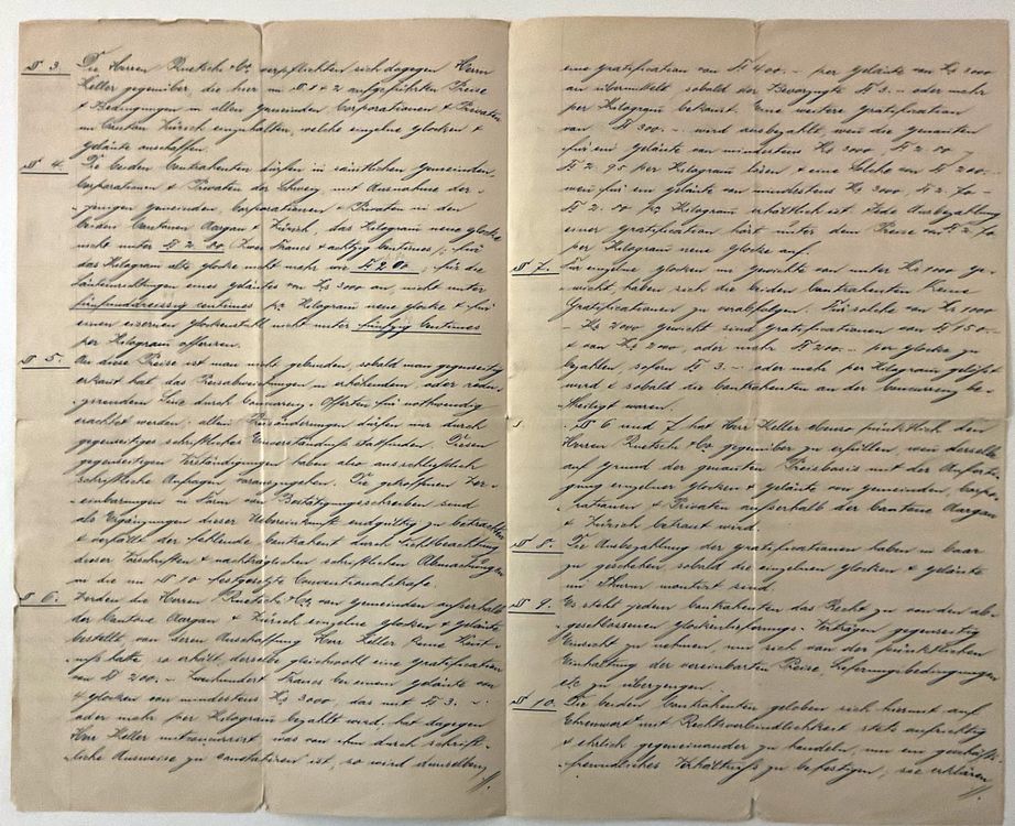 Verträge der Glockengiesserei Keller Zürich 18871894 Kaufen auf Ricardo