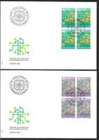 2 FDC 763 - 764 Serie Viererblöcke Europamarken ET 24.5.1988