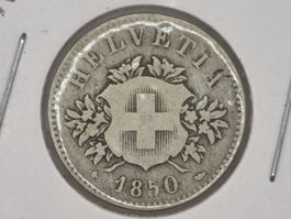 20 rappen 1850 erste Jahr mit Wappen