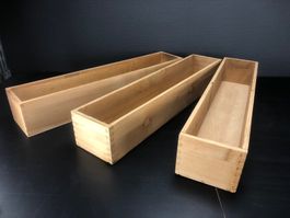 3x Holzbox, Kiste, Holzkiste, Wandregal / Setzkasten Vintage