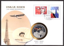 Numis Oskar Bider, 100 Jahre Rekordflug Paris - Bern