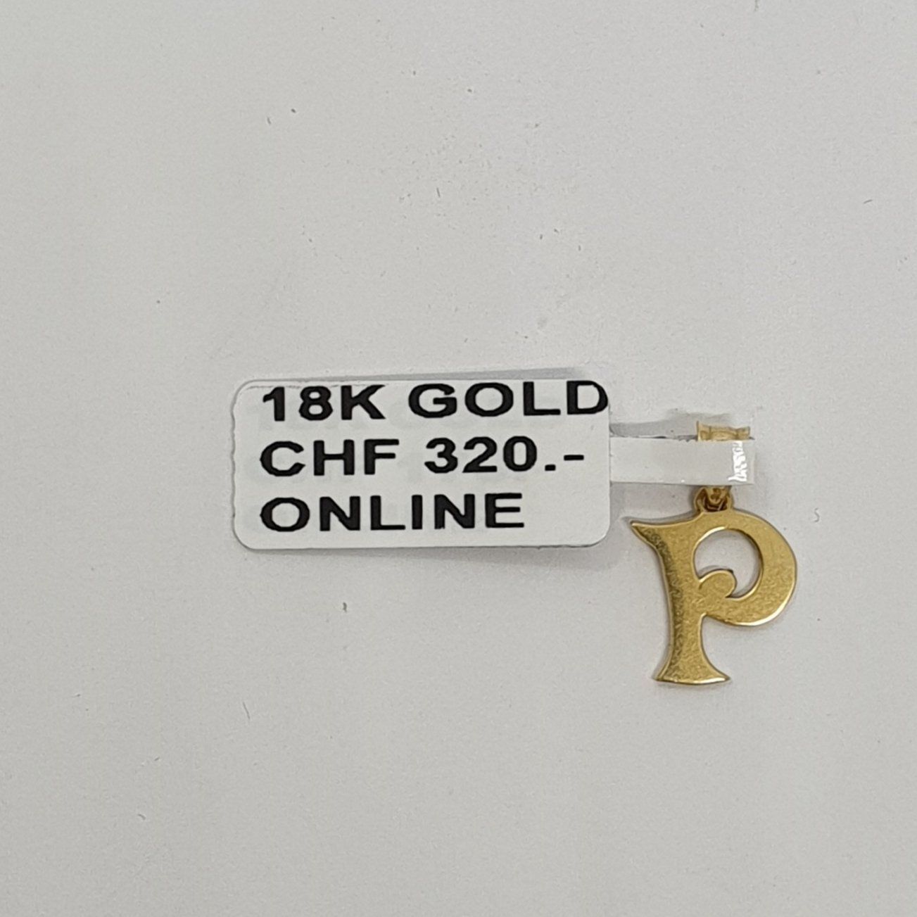 Ciondoli: Echt 18K Gold - Buchstabe P Anhänger – Usato da Luzern venduto da Luzern-Goldhaus 1