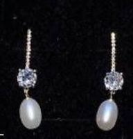 ✨ Elegante Silber Ohrringe Ohrstecker mit Süsswasserperle ✨