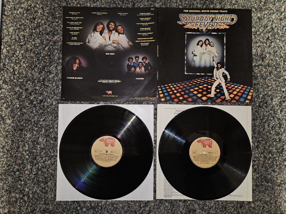 SOOBSOO Schallplatten Rahmen - Schwarz-1 - LP-Cover Und Vinyl Bilderrahmen Mit Doppel-Passepartout Für 1er-, 2er Und 3er LPs