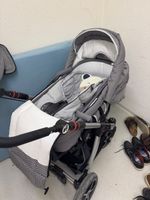 Hartan Kinderwagen grau mit Babywanne gebrauchter Zustand
