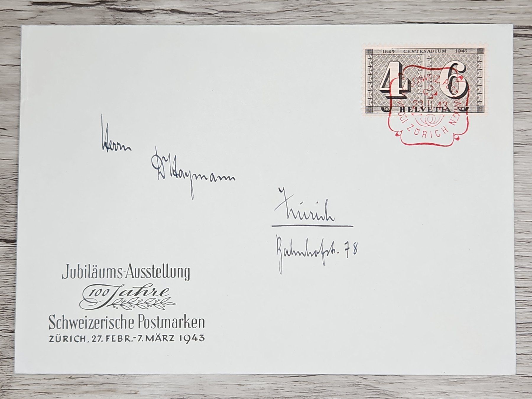 Tutti i francobolli: CL01 Enveloppe + Timbre Suisse 1943 – Usato da Cousset venduto da Patrick_Collections