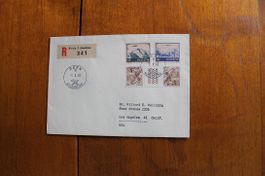 1948 FDC Flugpost auf Brief adr. Los Angeles