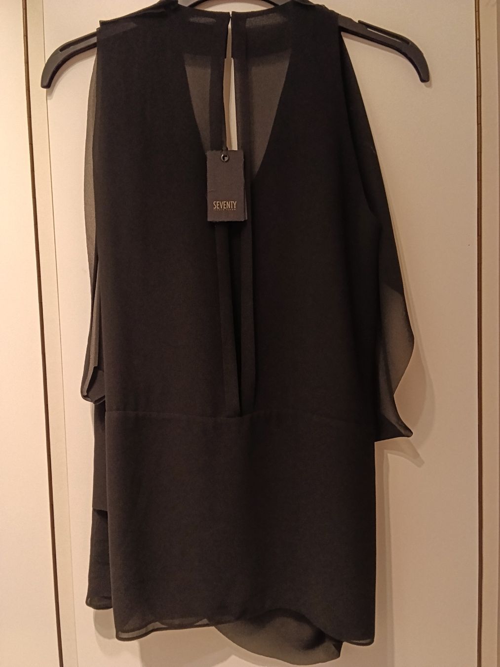Camicette: Blouse neuve, S, noire, SEVENTY, très belle, polyester – Nuovo e nell'imballaggio originale da Neuchâtel venduto da Virgule50 1