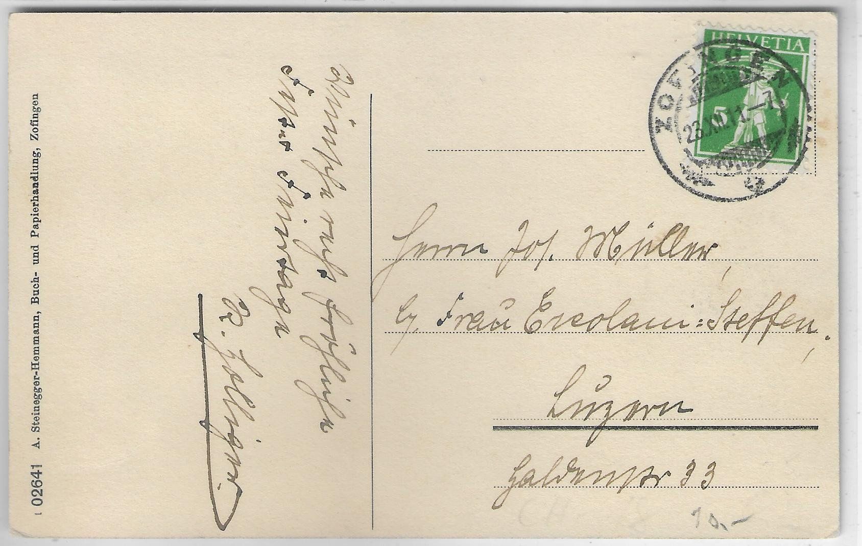 Cartoline postali: Zofingen - Schulhaus – Usato da Ettingen venduto da Kartenplanet 1