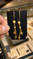 SCHNÄPPCHEN – LUXUS OHRHÄNGER KREUZ DESIGN–GOLDMICRON VERGOL
