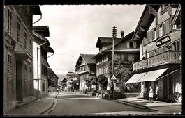 AK Lungern, Ortspartie mit Geschäftshaus