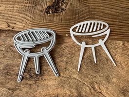 Neue Stanzschablone kleiner Grill