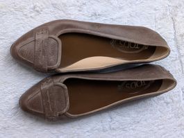 TOD'S Ballerinas Damen Schuhe braun Leder Grösse 39