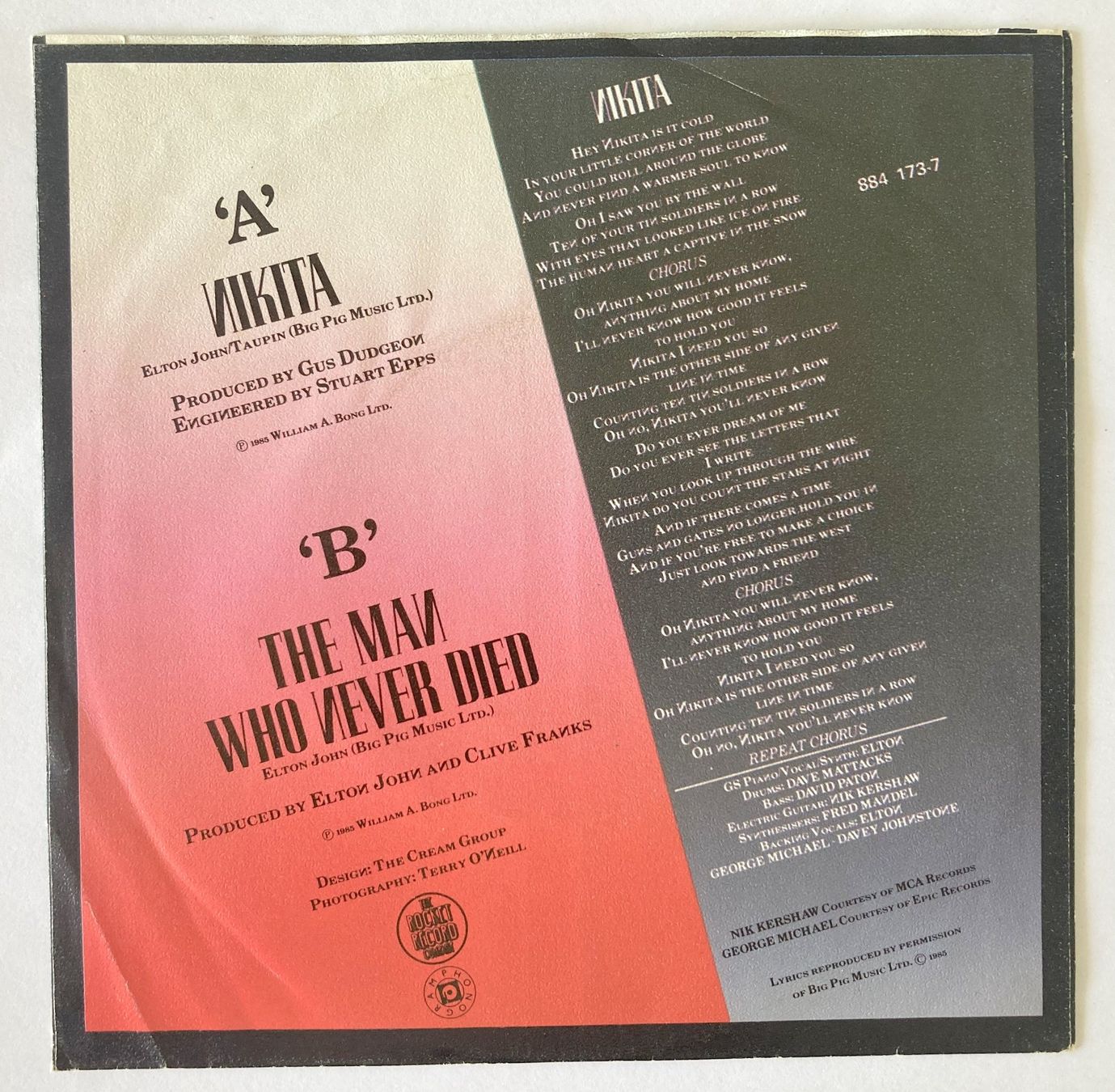 Vinyles: ELTON JOHN - NIKITA – D'occasion à Bottens par hotter-than-hell 1