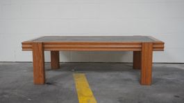 Vintage Couchtisch Schieferplatte L 132 cm (MA161)