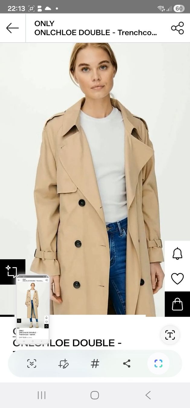 Only Cappotti: Only Trenchcoat – Nuovo (secondo la descrizione) da auw venduto da Kaktus2006 1