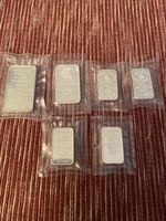 Silberbarren 999.9 Fine Silver 6 Stueck (150g)