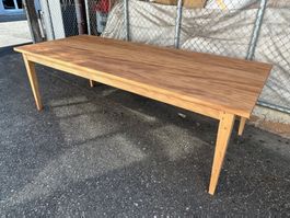 Biedermeier Tisch, Schweizer Tanne gebeizt geölt 240 x 100