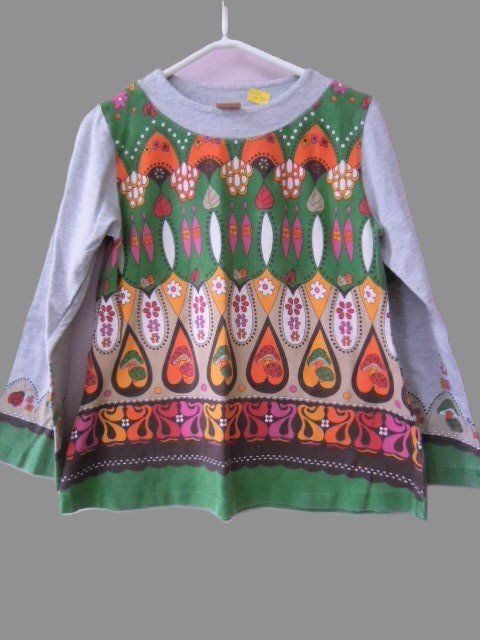 Blusen, T-Shirts & Tops: BLICKFANG Gr. 116 / 122 Shirt mit Retromuster – Gebraucht aus Basel von FRAU.ZAUBER.MOND