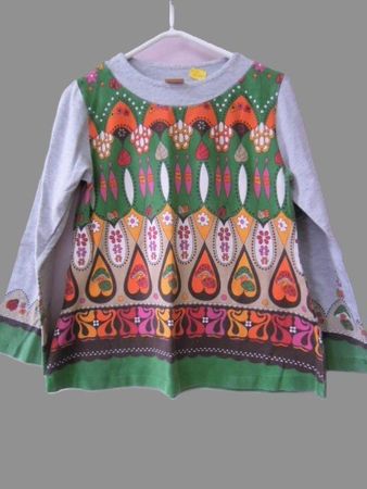 BLICKFANG Gr. 116 / 122 Shirt mit Retromuster