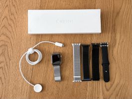 Apple Watch Series 9 41 mm Edelstahl mit Milanese Armband