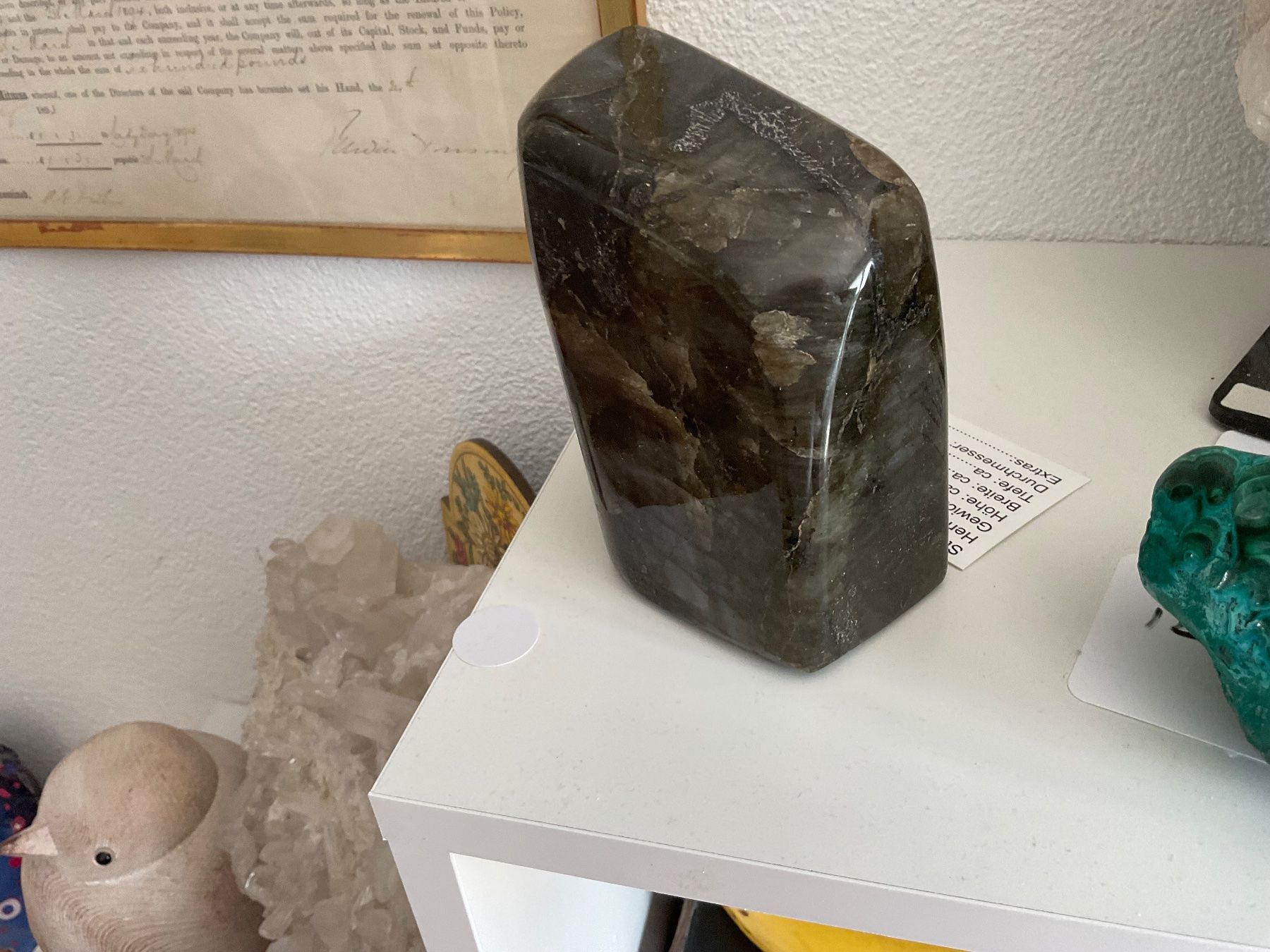 Minerali & Pietre curative: Labradorit Handschmeichler, Edelstein ca.1. Kilo 485 G – Nuovo (secondo la descrizione) da Gibswil venduto da MineralienJRS 1