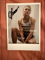 Signierte Caterina Granz 1500m Laufkarte mit persönlicher Ze
