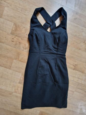 Elegantes, kurzes, schwarzes Etuikleid, Gr 36