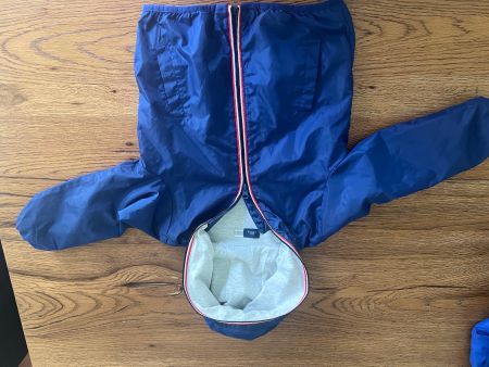 Giacca a vento felpata blu taglia 104