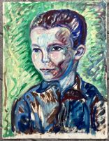 Jaroslav Krushelnic SLAVKO (1916-1973) Junge Portrait Gemäld