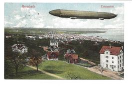 Aviatik - Zeppelin über Rorschach mit Bodensee (SG) 1920