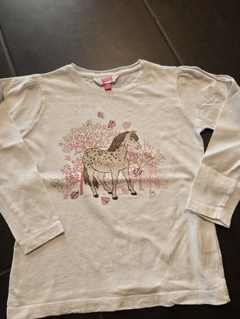 Langarmshirt Mädchen Grösse 110 Pferdemotiv