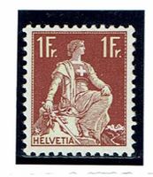 Helvetia 115z papier grillé neuf** sans charnière