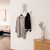 Garderobenleiste HUCK inkl. 5 Haken und Magnete - Weiss