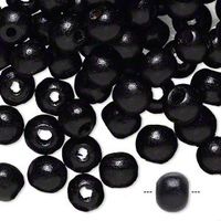 Perlen Holz  schwarz  8mm   50 Stück