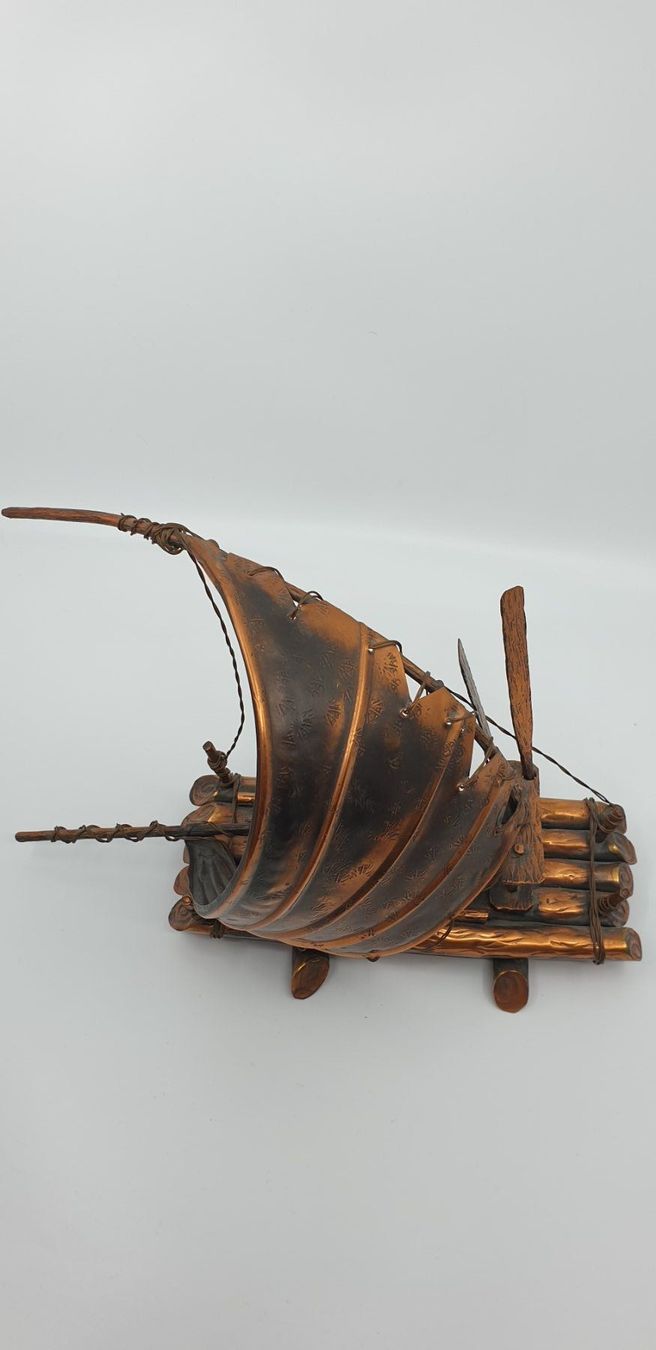Figuren: Floss, Segelschiff, Kupfer und Messing Schiff – Gebraucht aus Emmen von Brockofsky 2