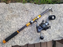 Gute Fischerrute 270cm mit Rolle XY4000