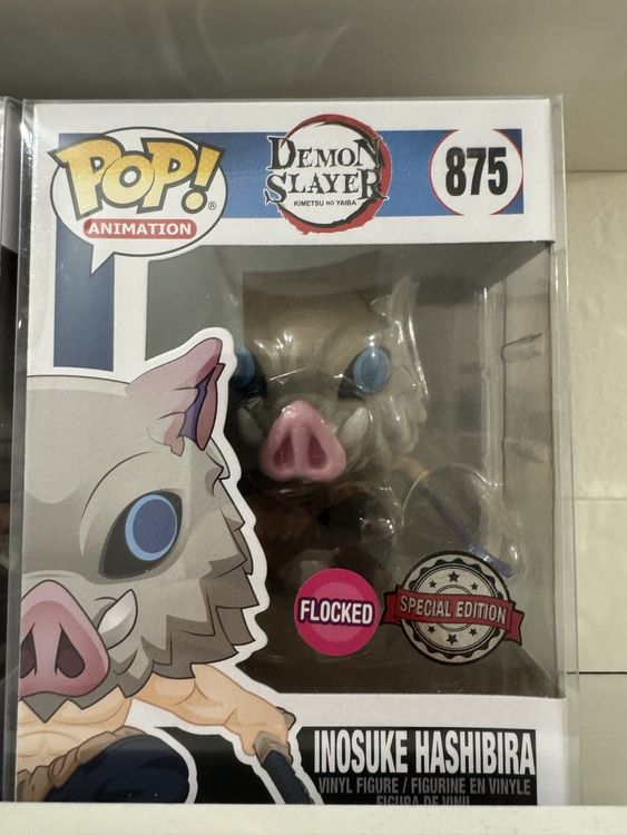 Funko Pop Animation N°875 Demon Slayer Inosuke Hashibira Flocked Chase Edition Limitée