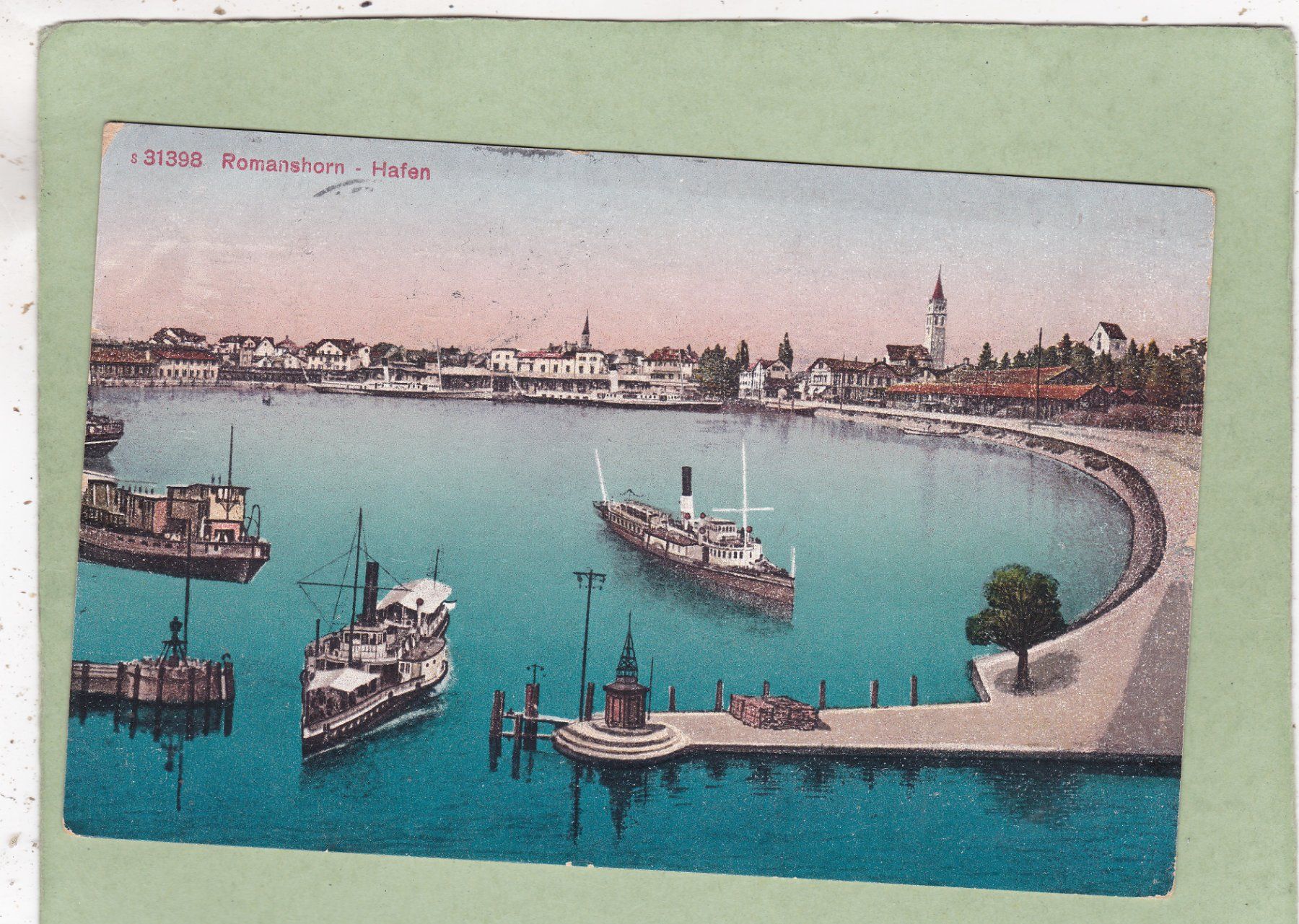 Cartoline postali: Romanshorn Hafen Schiffe 1919 – Usato da Herisau venduto da Lisegrat2008