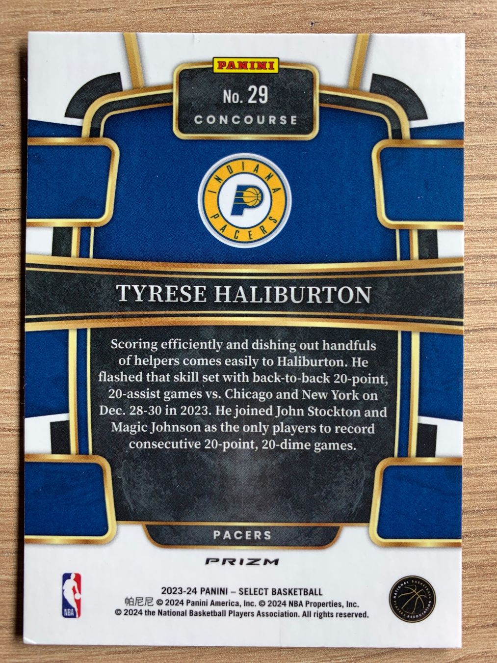 Cartoline: NBA Tyrese Haliburton RED ICE Concourse Select 23/24 – Usato da Netstal venduto da Clutch79Cardz 1