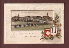 BASEL - Alte Rheinbrücke - 1904 Präge