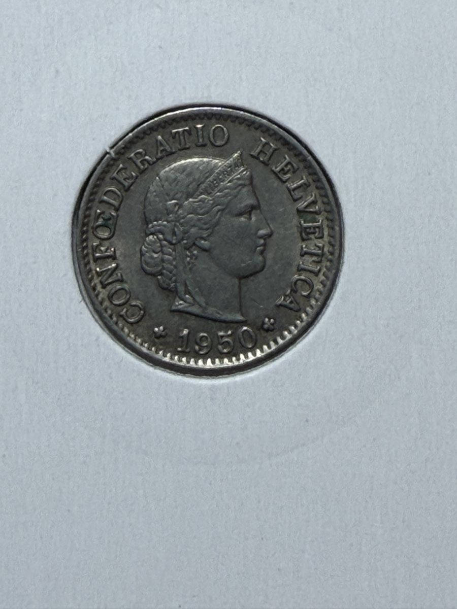 Alle Münzen: CH - 5 cts - 1950 – Gebraucht aus Payerne von Mike1682 1