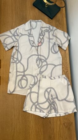 Twilly Massgefertigt SET Short TOP Hemd Toteme Seide Tweel