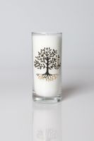 Glas-Kerze Baum des Lebens 50h Brenndauer