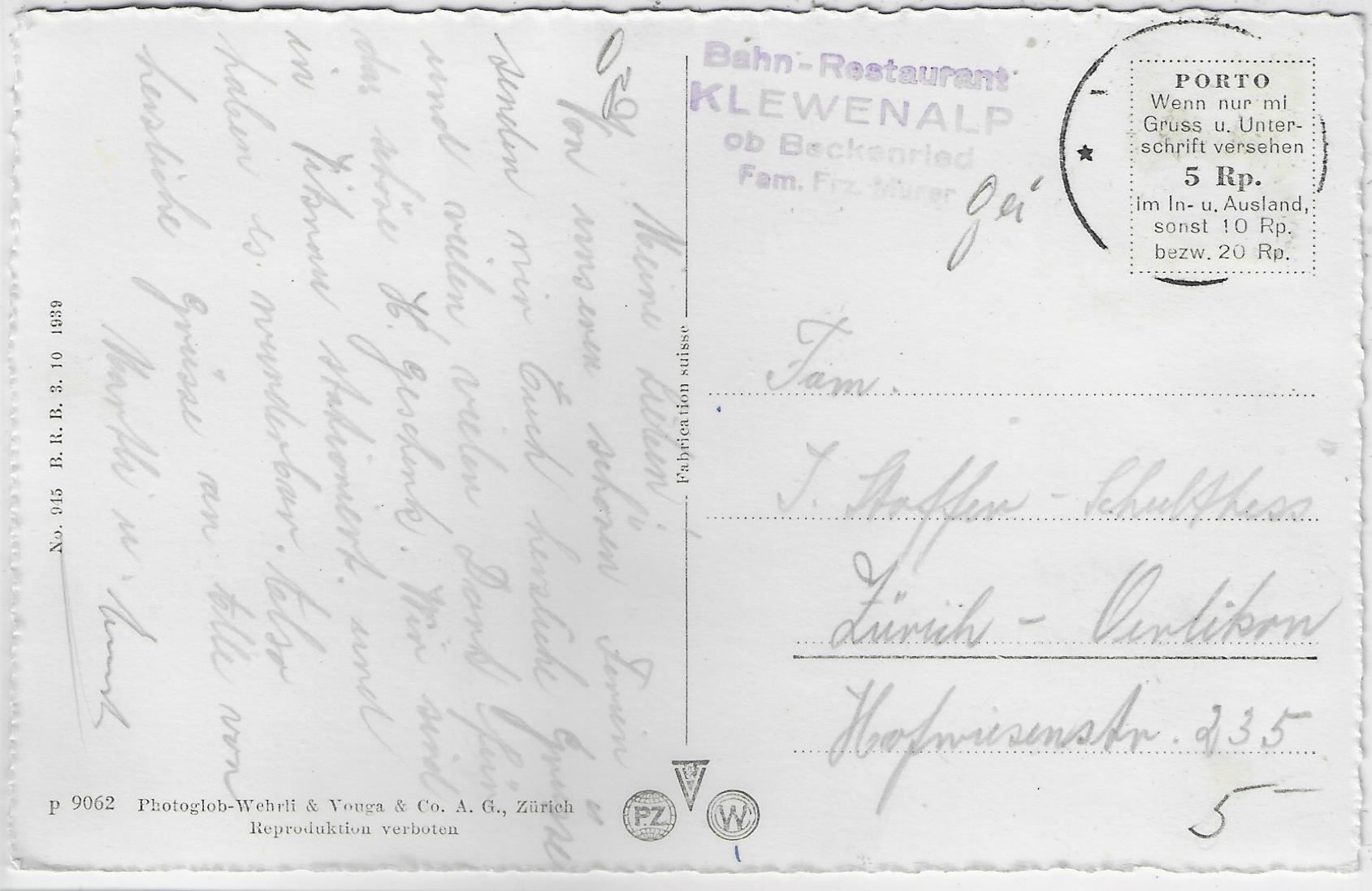 Cartoline postali: Schwebebahn Beckenried-Klewenalp – Usato da Ettingen venduto da Kartenplanet 1