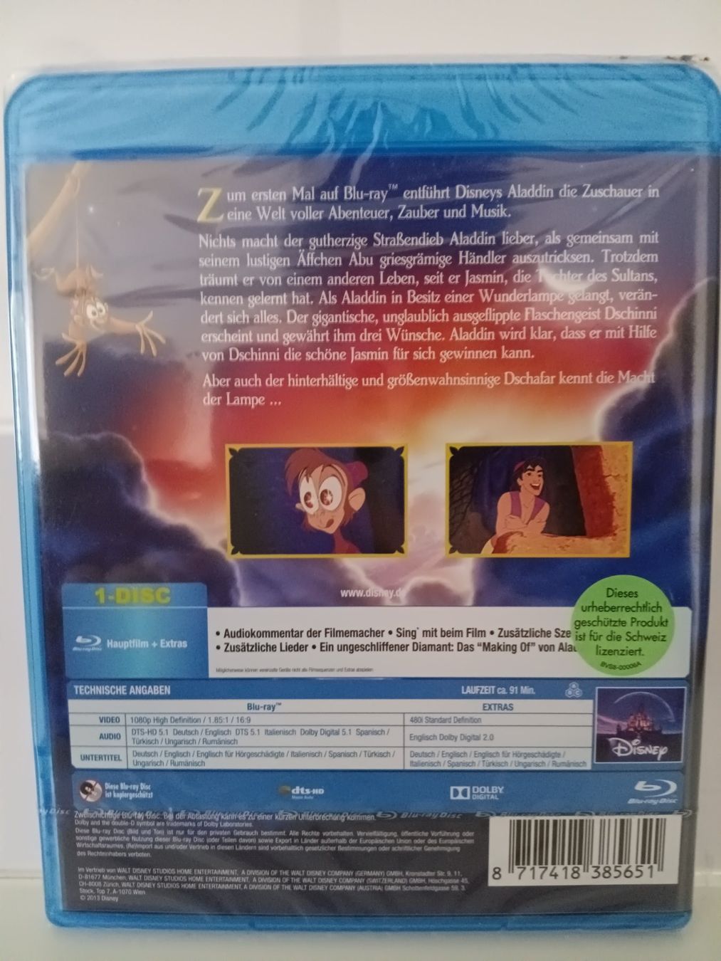 Alle DVDs: Disney - ALADDIN - Bluray /Blueray – Neu und originalverpackt aus Aarau von Yeeaaah 1