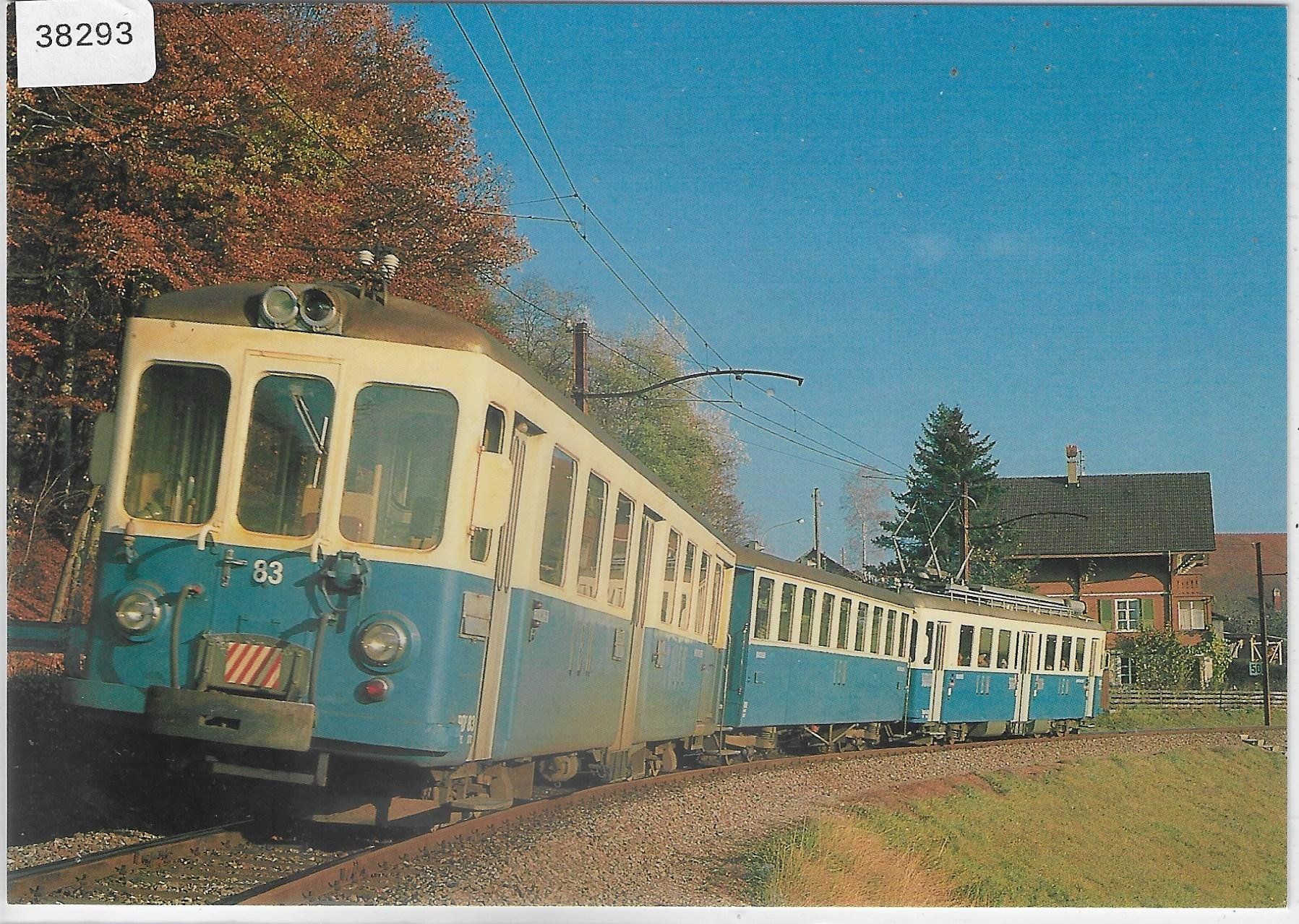 Cartoline postali: Das blaue Bähnli... RBS – Usato da Ettingen venduto da Kartenplanet