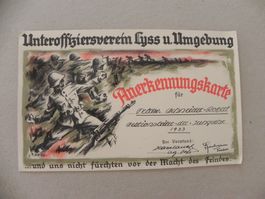 Ansichtskarte Karte Lyss BE Bern 1933 UO Verein Militär